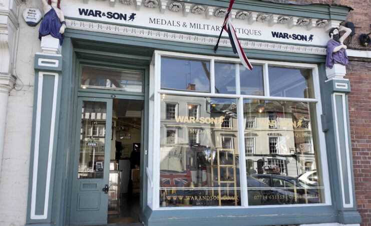 Exterior of the War & Son retail shop
